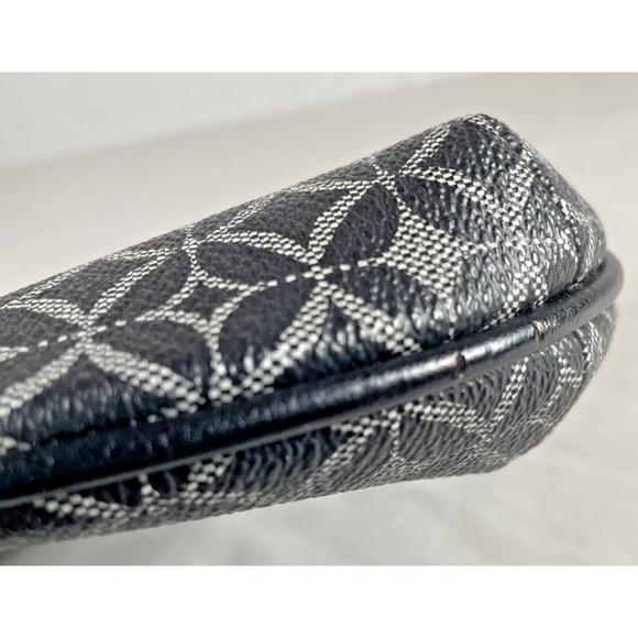 FOSSIL Preston Fiona Black Gray Crossbody Geometric Circle Pattern Faux Leather - Picture 6 of 13